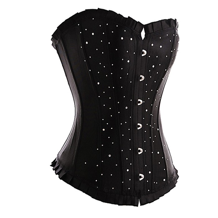 Yavisy Swarovski Crystal Black Corset